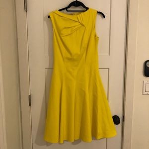 Talbot Runhof Yellow Midi Dress